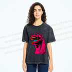 Unisex Neon Roar Vintage Printed Washed Tee