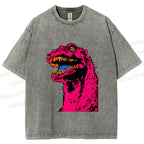 Unisex Neon Roar Vintage Printed Washed Tee