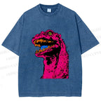 Unisex Neon Roar Vintage Printed Washed Tee