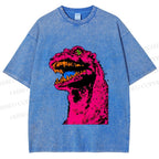 Unisex Neon Roar Vintage Printed Washed Tee