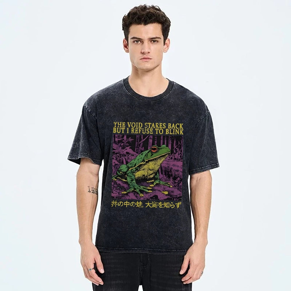 The Void Stares I Refuse To Blink Washed T-Shirt