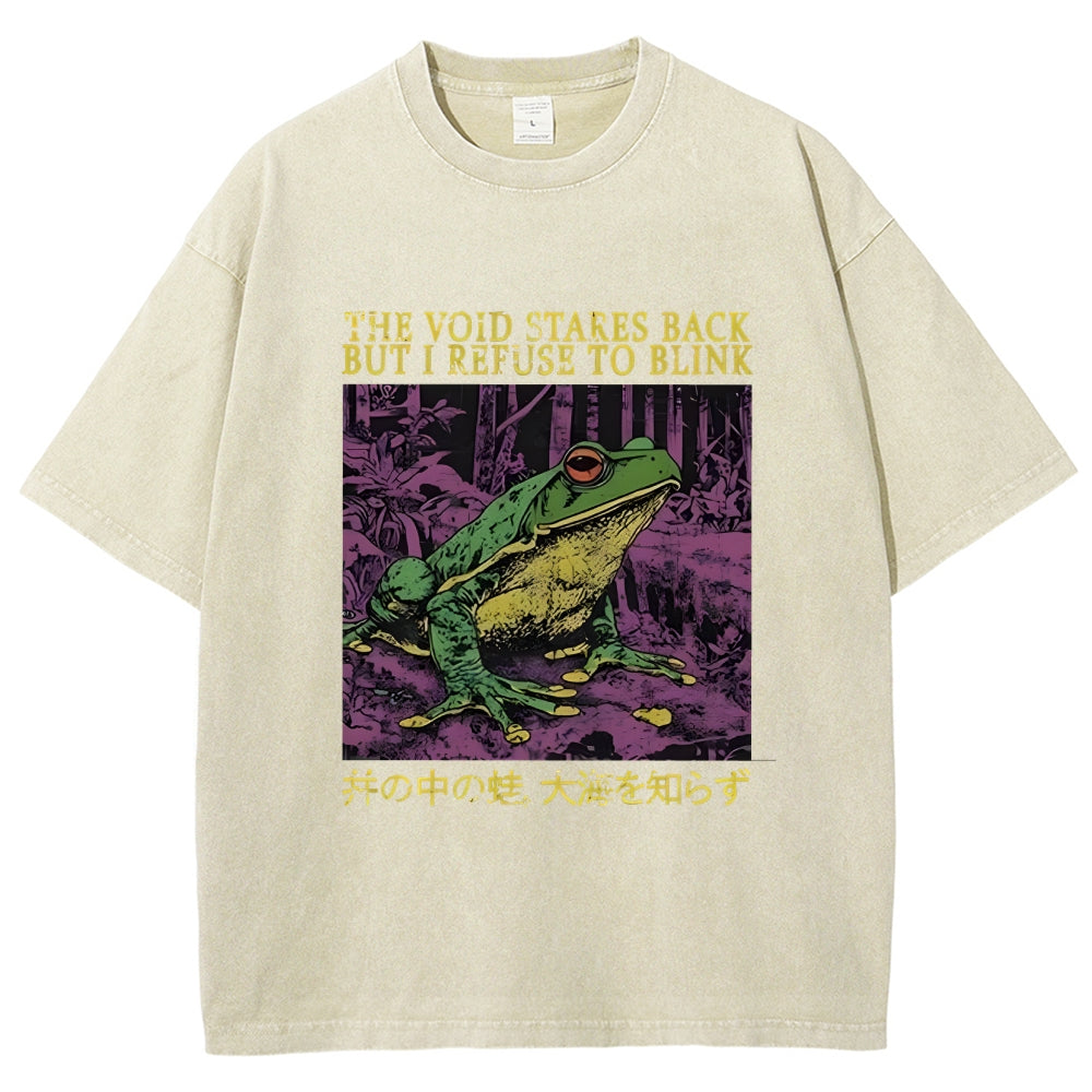 The Void Stares I Refuse To Blink Washed T-Shirt