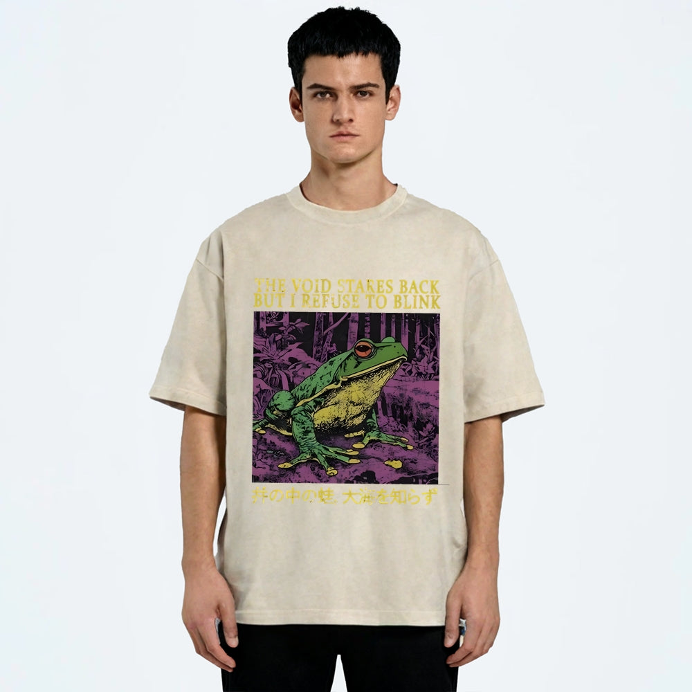 The Void Stares I Refuse To Blink Washed T-Shirt