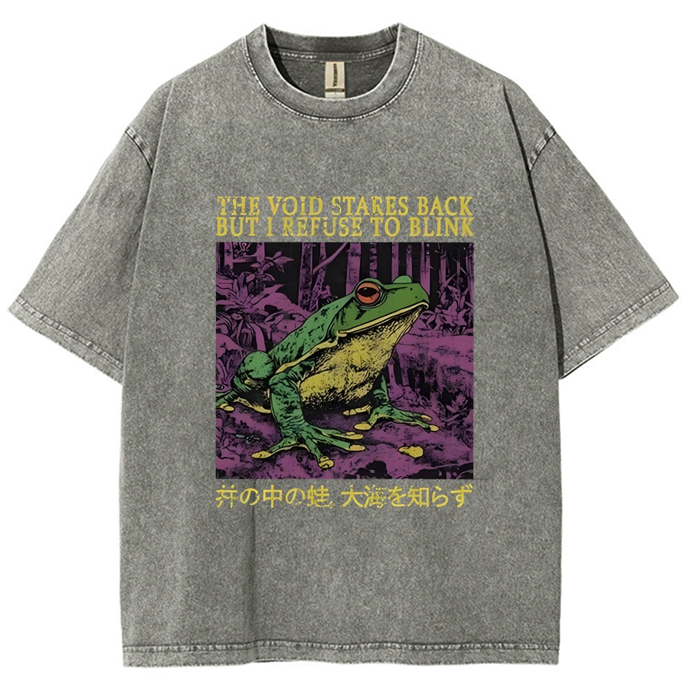 The Void Stares I Refuse To Blink Washed T-Shirt