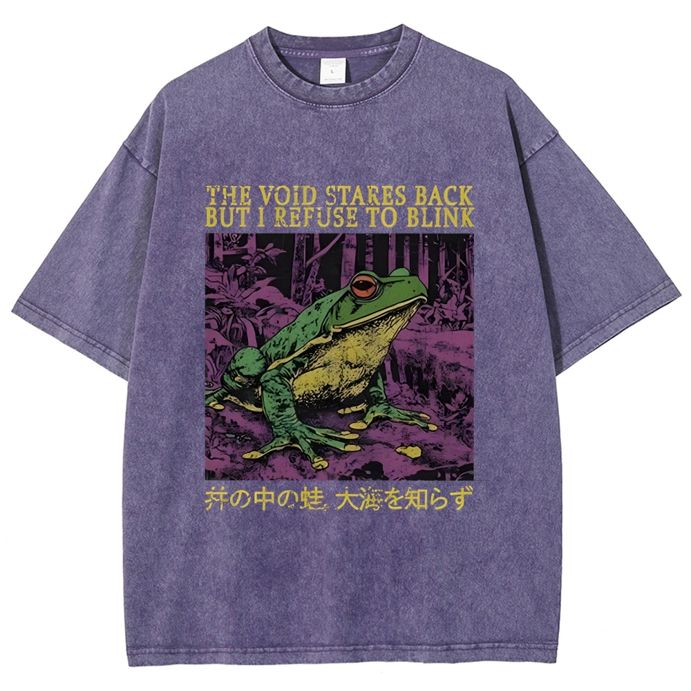 The Void Stares I Refuse To Blink Washed T-Shirt