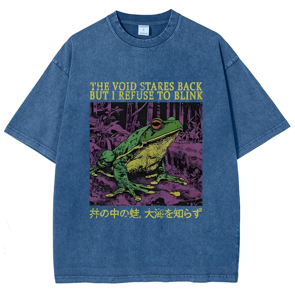 The Void Stares I Refuse To Blink Washed T-Shirt