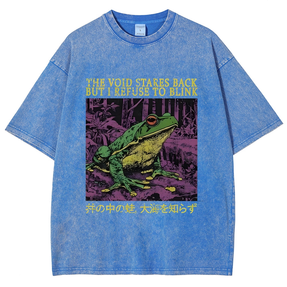 The Void Stares I Refuse To Blink Washed T-Shirt