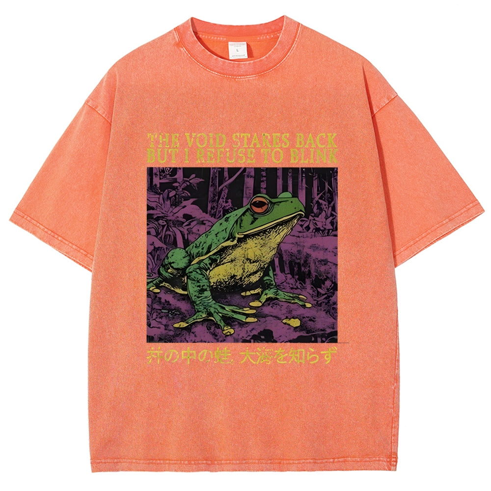 The Void Stares I Refuse To Blink Washed T-Shirt