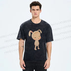 Unisex Nara Michiko Rabbit Ear Girl Printed Washed Tee