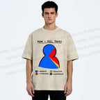 Unisex How I Feel Today Funny Graffiti Printed Washed Tee