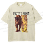Unisex Positive Poison Panthers Printed Washed Tee