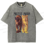 Unisex Positive Poison Panthers Printed Washed Tee