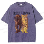 Unisex Positive Poison Panthers Printed Washed Tee