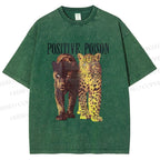 Unisex Positive Poison Panthers Printed Washed Tee