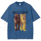Unisex Positive Poison Panthers Printed Washed Tee