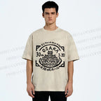 Unisex Japanese Osaka Graffiti Printed Washed Tee