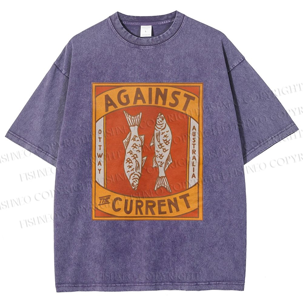 Unisex Against The Current Printed Washed Tee