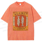Unisex Against The Current Printed Washed Tee