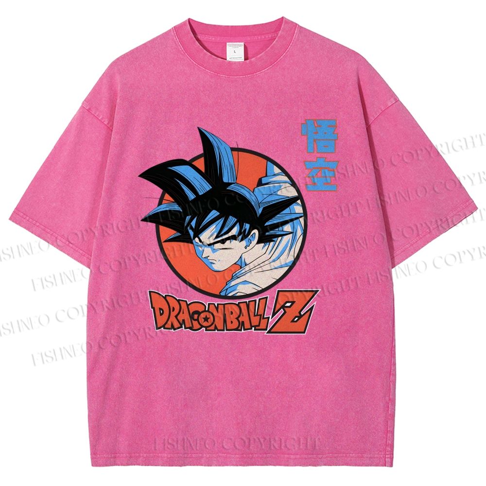 Unisex Dragon Ball Goku Printed Washed Tee