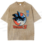 Unisex Dragon Ball Goku Printed Washed Tee