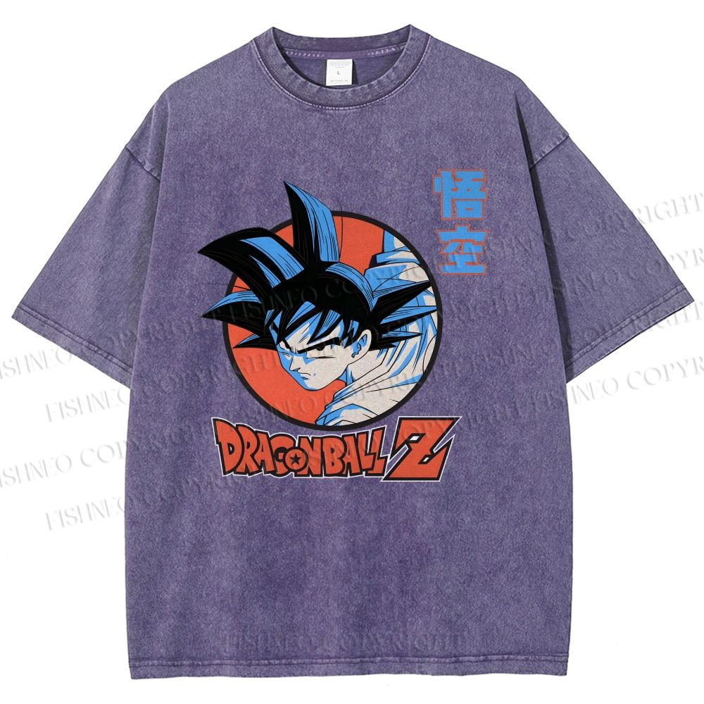 Unisex Dragon Ball Goku Printed Washed Tee