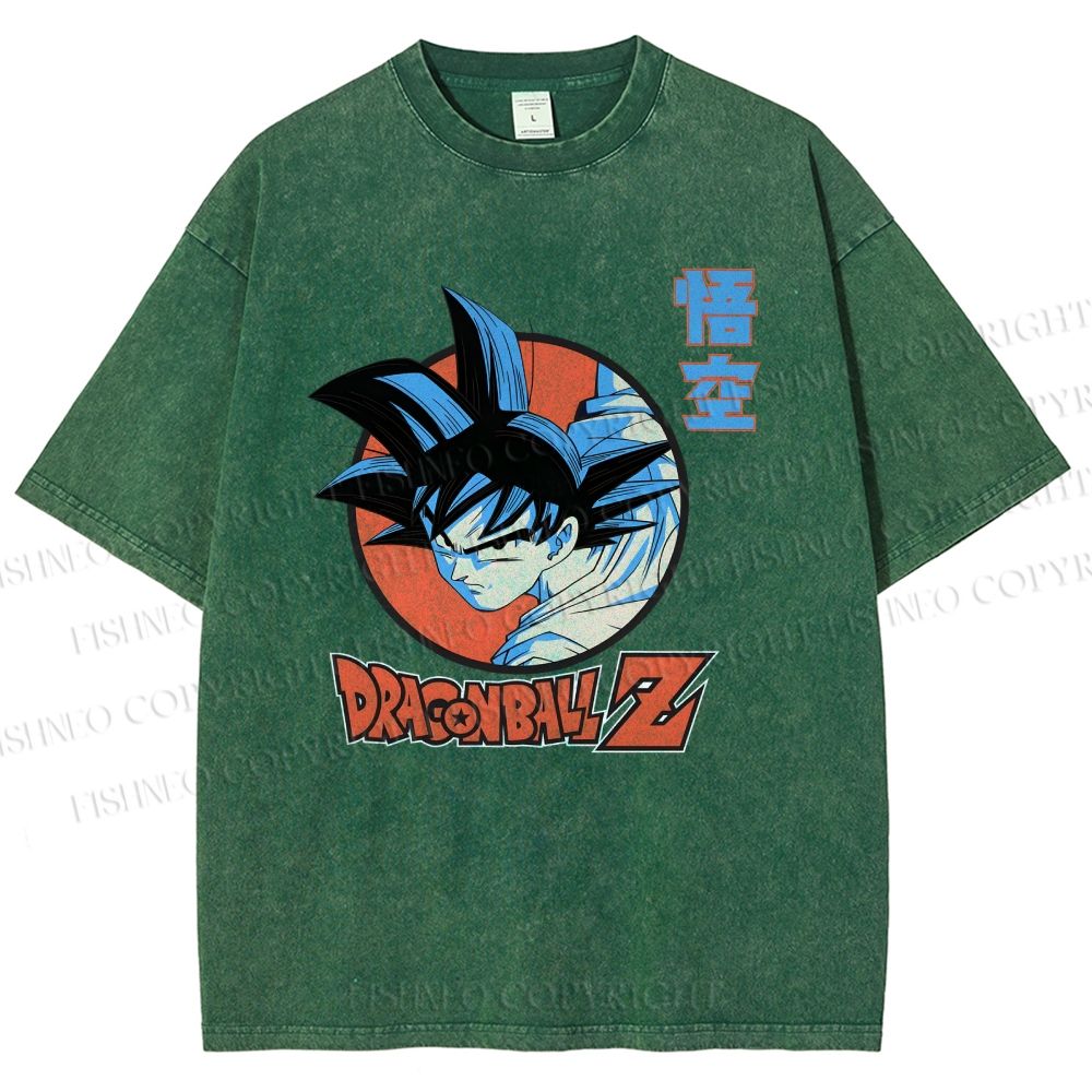 Unisex Dragon Ball Goku Printed Washed Tee