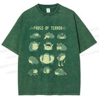 Unisex Frogs Of Terror Printed Washed Tee
