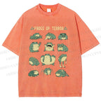 Unisex Frogs Of Terror Printed Washed Tee