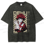Unisex My Hero Academia Deku Printed Washed Tee