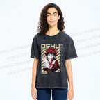 Unisex My Hero Academia Deku Printed Washed Tee