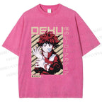 Unisex My Hero Academia Deku Printed Washed Tee