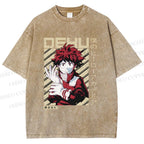 Unisex My Hero Academia Deku Printed Washed Tee