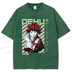Unisex My Hero Academia Deku Printed Washed Tee