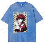 Unisex My Hero Academia Deku Printed Washed Tee