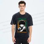 Unisex My Hero Academia Deku Printed Washed Tee