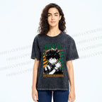 Unisex My Hero Academia Deku Printed Washed Tee