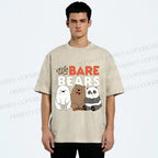 Unisex We Bare Bears Printed Washed Tee