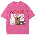 Unisex We Bare Bears Printed Washed Tee