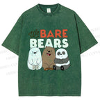 Unisex We Bare Bears Printed Washed Tee