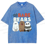 Unisex We Bare Bears Printed Washed Tee