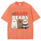 Unisex We Bare Bears Printed Washed Tee