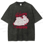 Unisex Dont Worry Be Cappy Capybara Printed Washed Tee