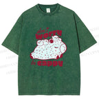 Unisex Dont Worry Be Cappy Capybara Printed Washed Tee