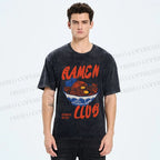 Unisex Ramen Club Printed Washed Tee