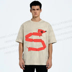Unisex Dachshund Dog Printed Washed Tee