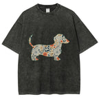 Floral Dachshund T-shirt
