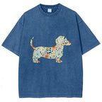 Floral Dachshund T-shirt
