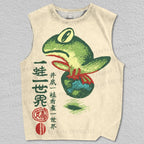 Unisex One Frog One World Printed Tank Top