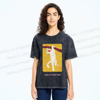 Unisex Hang In There Baby Printed Washed Tee