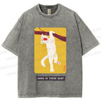 Unisex Hang In There Baby Printed Washed Tee